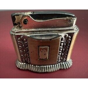 Vtg Ronson Diana  Art Deco Table Lighter 1949-1955 Silver Plated Zinc Untested